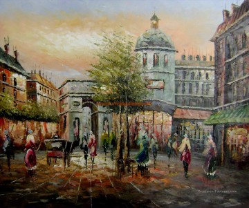 st098B impressionnisme Paris scènes Peinture à l'huile